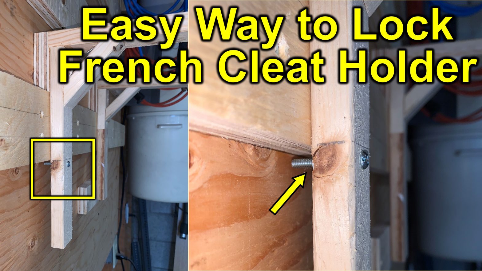 Keep French Cleat Tool/Shelf Holders From Falling Off; Easy Lock