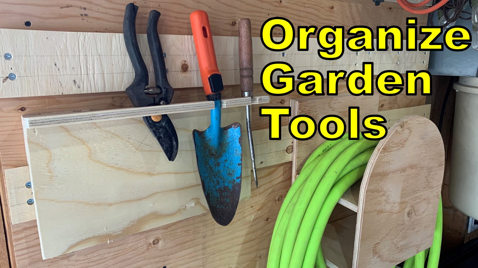 Small Garden Tool Holder Keeps Garage Organized