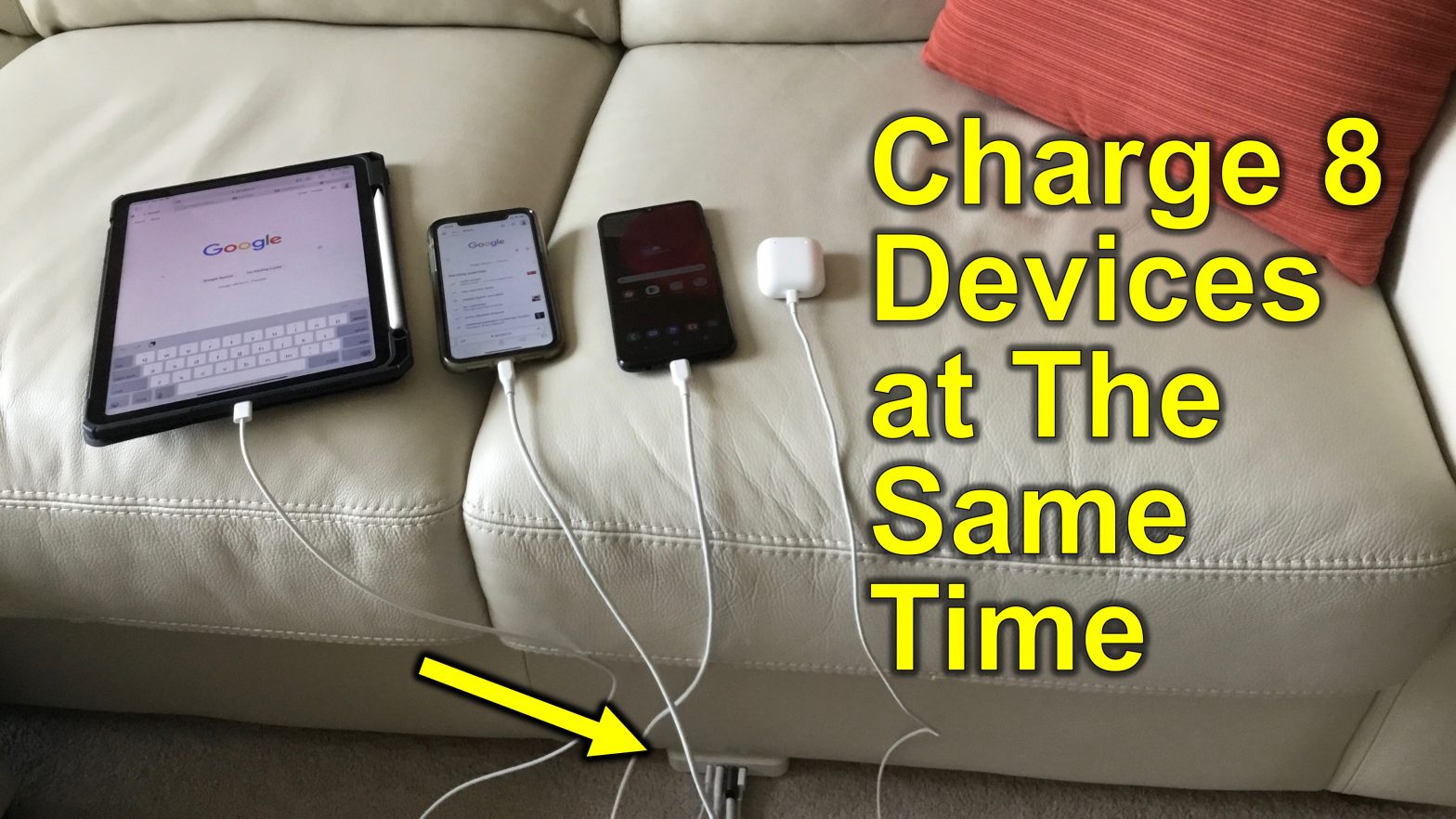 Simple device to charge phones, tablets, & other devices anywhere in your home